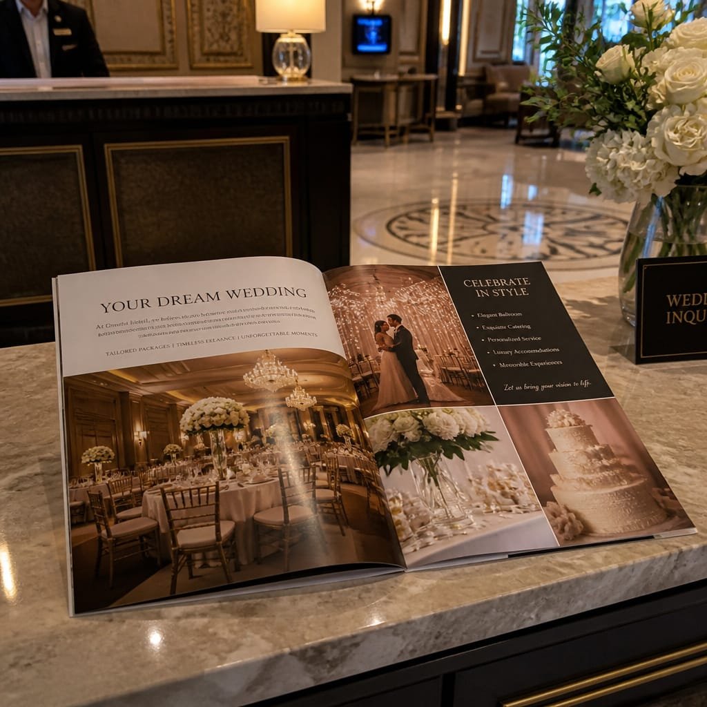 Bespoke luxury wedding venue brochure by Wedding Services Worldwide